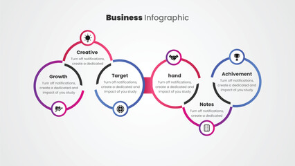Business Infographic elements for Presentation, process, diagram, timeline.