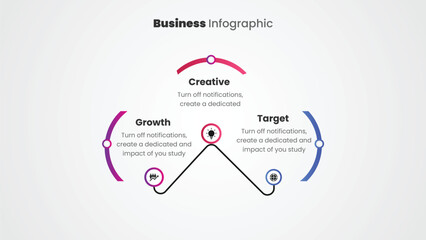 business circle infographic vector slide presentation template. Infographic elements
