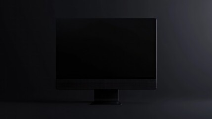 Fototapeta premium Dark room, black screen display, subtle lighting, product shot