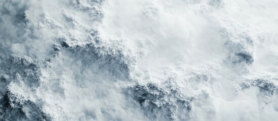 Abstract ocean wave patterns in shades of gray and white with visible texture and turbulent motion, suitable for backgrounds and Copy Space.