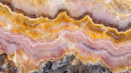 Obraz premium Colorful Onyx Stone Texture with Distinctive Patterns and Copy Space for Design Use