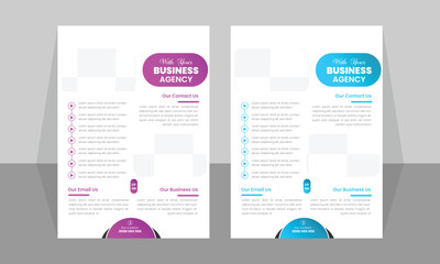 Obraz premium Set of Annual report or business flyer template design