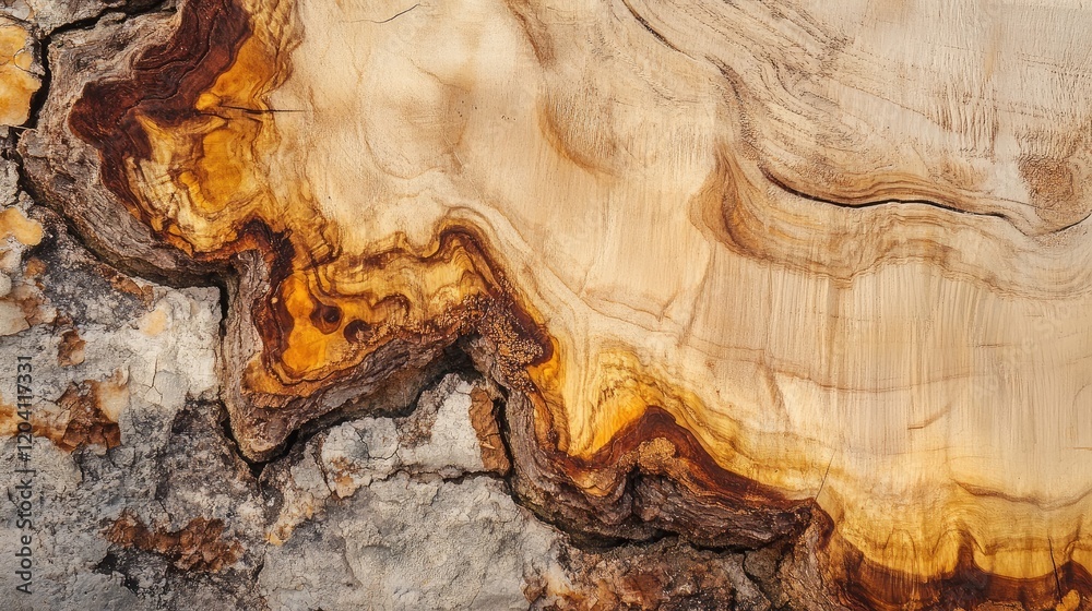 Poster wood texture close-up showcasing intricate patterns and color variations in natural wood grain with 