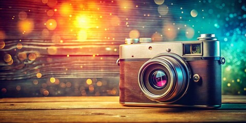 Fototapeta premium Vintage Style Vibrant Gradient Background Photo: Retro Colors & Textures