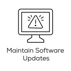 Software Updates Icon - Computer Representing Regular Security Updates
