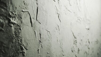 Fototapeta premium Textured wall surface with cracks and imperfections in soft natural light Copy Space for design and marketing use