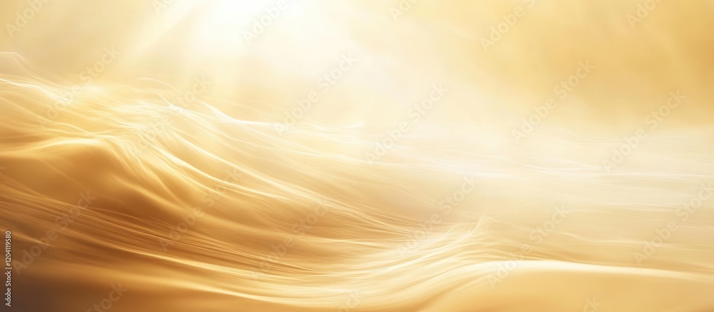 Poster abstract golden waves of light with soft gradients and textures suitable for backgrounds with ample 