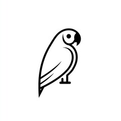 Fototapeta premium Simple parrot graphic design, use for logo or icon