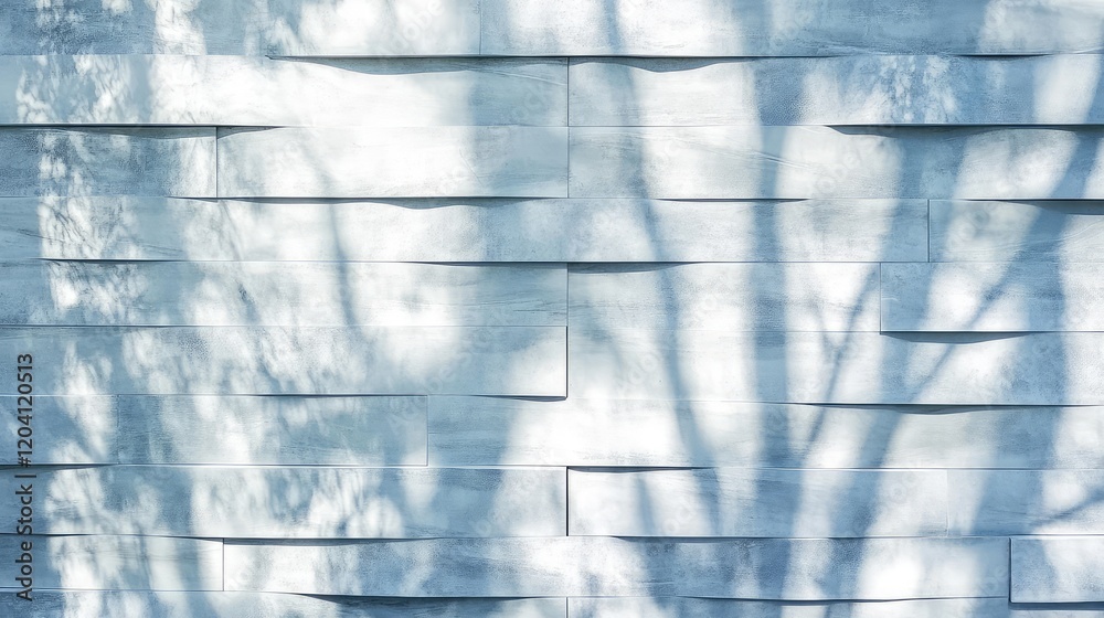 Poster textured blue wall with 3d paneling and soft shadows creating abstract patterns copy space