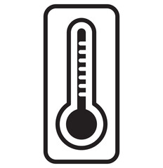 Print Thermometer icon. Temperature thermometer icon collection. Weather thermometer icon or sign.  1176