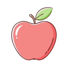 Fototapeta premium apple icon, apple vector illustration-simple illustration of apple, perfect for apple logos and icons