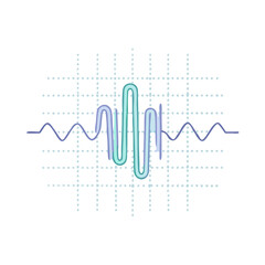 audio waveform icon, audio waveform vector illustration-simple illustration of audio waveform, perfect for audio waveform logos and icons