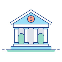 bank icon, bank vector illustration-simple illustration of bank, perfect for bank logos and icons