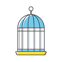 bird cage icon, bird cage vector illustration-simple illustration of bird cage, perfect for bird cage logos and icons