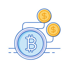 bitcoin icon, bitcoin vector illustration-simple illustration of bitcoin, perfect for bitcoin logos and icons