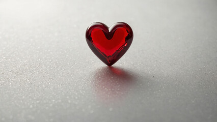 Fototapeta premium Red heart on the table. background of the table. Valentines day