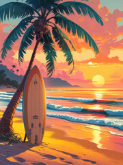 Golden Sunset Beach Serenity