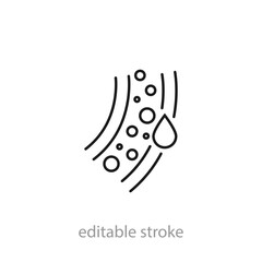 Blood vessel line icon. Bloods Capillary tube, Human circulatory system flow in Artery. Simple pictogram for science Body anatomy Editable stroke Vector illustration Design on white background