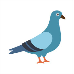  Full body of speed racing pigeon bird vector illustration.