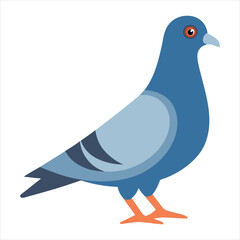  Full body of speed racing pigeon bird vector illustration