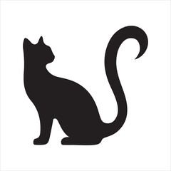Black Cat Outline Illustration