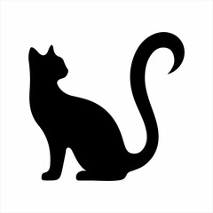 Black Cat Outline Illustration