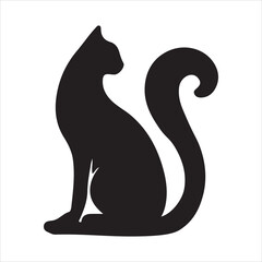Black Cat Silhouette Icon