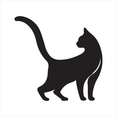 Black Cat Silhouette Logo