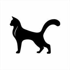 Black Cat Silhouette Poster