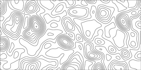 Abstract Topographic Map in Contour Line Light stripes on a white background Geographic Abstract Grid.  Topographic map and landscape terrain texture grid. Abstract white topography vector background.