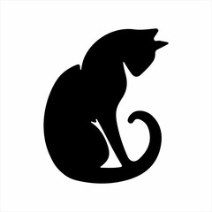 Simple Cat Silhouette Graphic 1