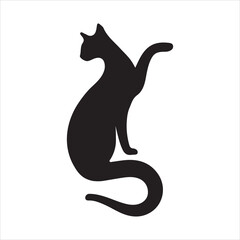 Simple Cat Silhouette Graphic