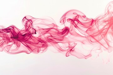 Pink smoke swirls on white background. Neural network AI generated