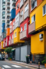 Colorful shipping container building. (5)