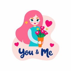 card with you and me