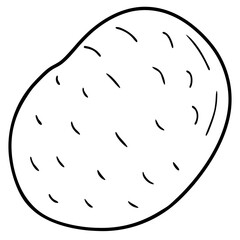 Elegant Potato Line Art Illustration