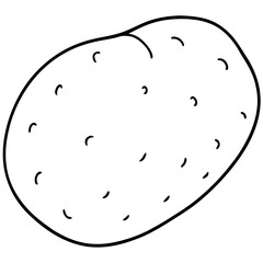 Elegant Potato Line Art Illustration