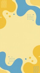 Fototapeta premium Abstract Background with Yellow and Blue Fluid Shapes Pastel Colors Modern Design Dynamic Pattern