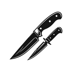 Knife isolated on white background.