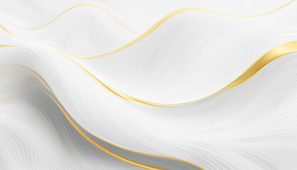Obraz premium Elegant Gold Waves Abstract