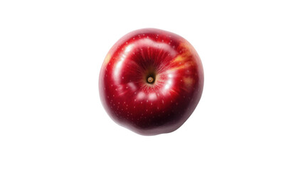 Glossy Red Apple with Deep Crimson Hue - Fresh, Juicy, and Perfect for Healthy Snacking, isolated on transparent background, White background.