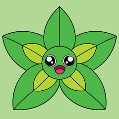 Simple four-leaf clover graphic design