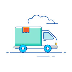 delivery truck icon, delivery truck vector illustration-simple illustration of delivery truck, perfect for delivery truck logos and icons