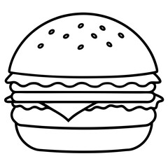 Minimalist Burger Line Art Designs