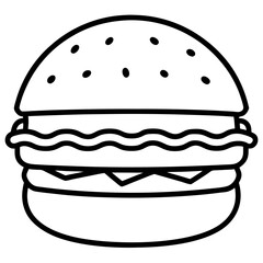 Minimalist Burger Line Art Designs
