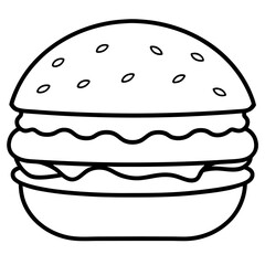 Minimalist Burger Line Art Designs