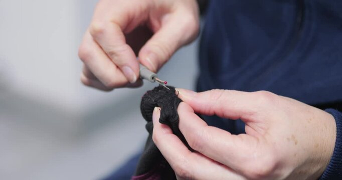 Seam ripper tool used at home 4K video