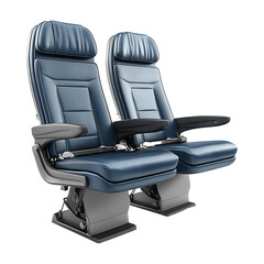 Airplane seats isolated on transparent background
