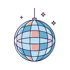 disco ball icon, disco ball vector illustration-simple illustration of disco ball, perfect for disco ball logos and icons
