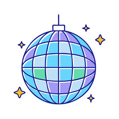 Obraz premium disco ball icon, disco ball vector illustration-simple illustration of disco ball, perfect for disco ball logos and icons